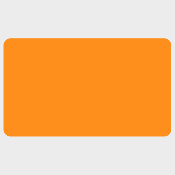 Smooth Neon Orange Rectangle Labels - 1 3/4 x 3 Inch - Envelopes