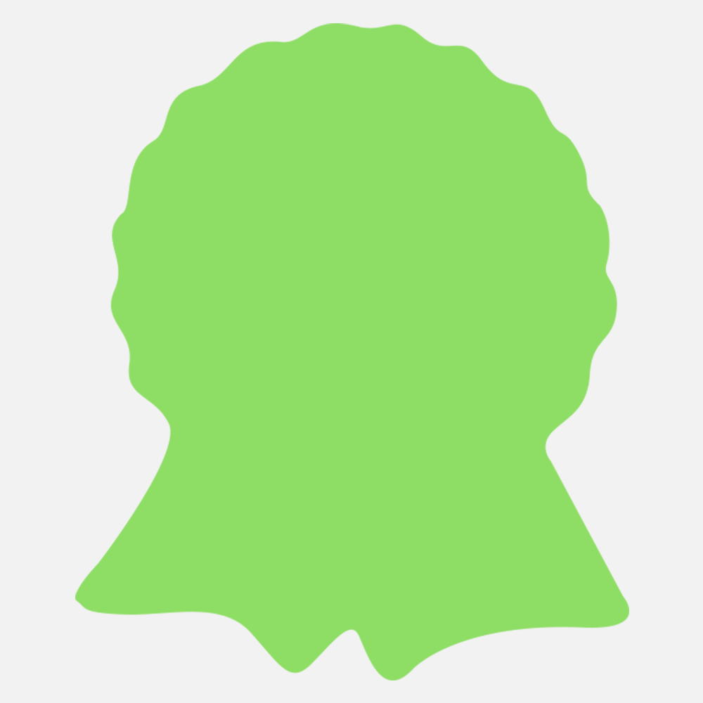 Neon Green 1 5/8 x 2 Inch Roll of Ribbon Shaped Labels - Prize Support Awareness Bright Adhesive