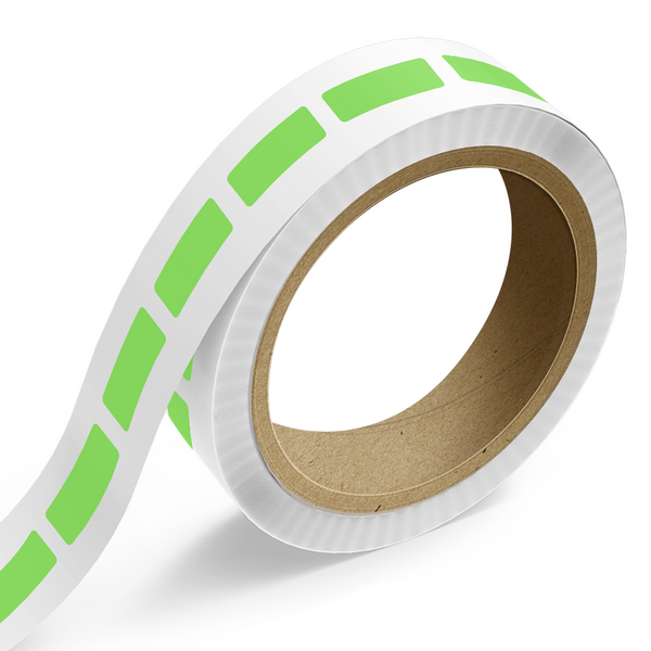 1 x 2 5/8 Inch Roll of Rectangle Labels - Bright Adhesive - Neon Green ...