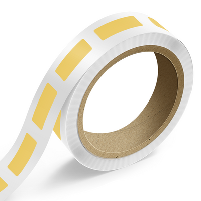 Gold Foil 1 x 3 Inch Roll of Rectangle Labels - Durable with Metallic Finish