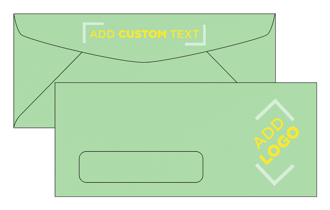 Pastel Green 24lb #10 Window Envelopes (4 1/8 x 9 1/2)
