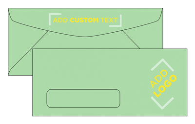 Pastel Green 24lb #10 Window Envelopes (4 1/8 x 9 1/2)