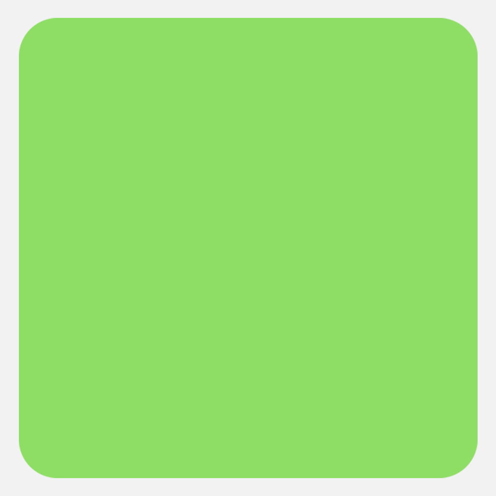 Neon Green 2 1/2 x 2 1/2 Inch Roll of Square Labels - Bright Adhesive