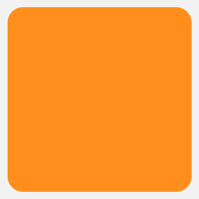 Neon Orange 2 1/2 x 2 1/2 Inch Roll of Square Labels - Bright Adhesive