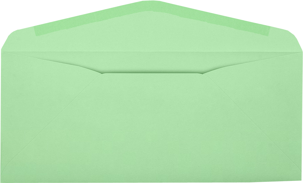 Pastel Green 24lb #10 Window Envelopes (4 1/8 x 9 1/2)
