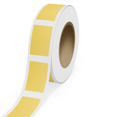 Matte Gold Foil 2 1/2 x 4 Inch Roll of Rectangle Labels - Durable