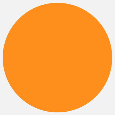 Neon Orange 2 1/2 Inch Roll of Circular Round Labels - Bright Adhesive