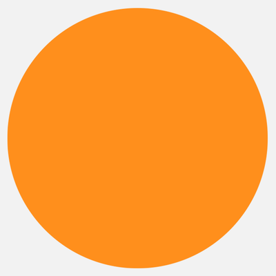 Neon Orange 2 1/4 Inch Roll of Circular Round Labels - Bright Adhesive