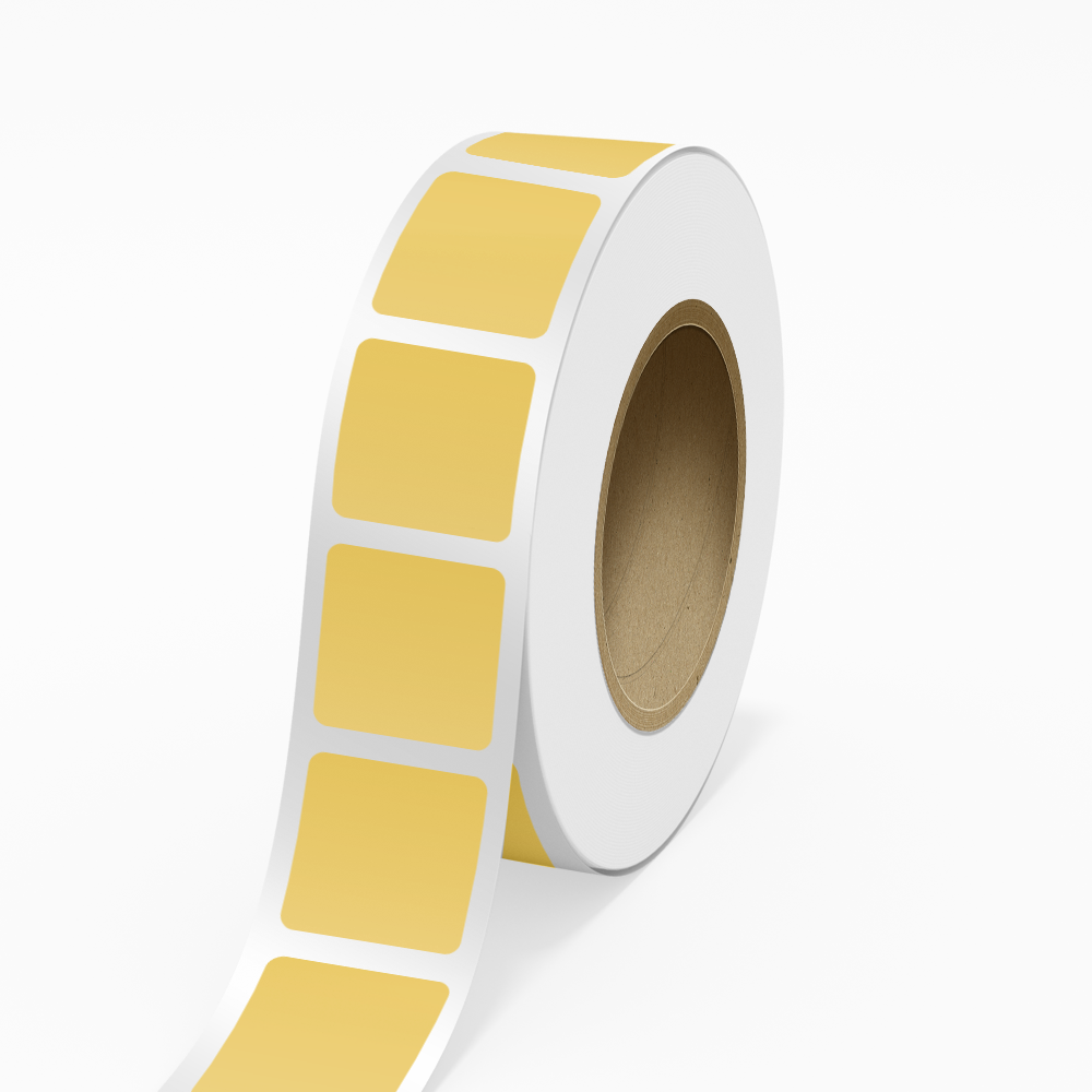 Gold Foil 2 3/4 x 2 3/4 Inch Roll of Square Labels - Durable with Metallic Finish