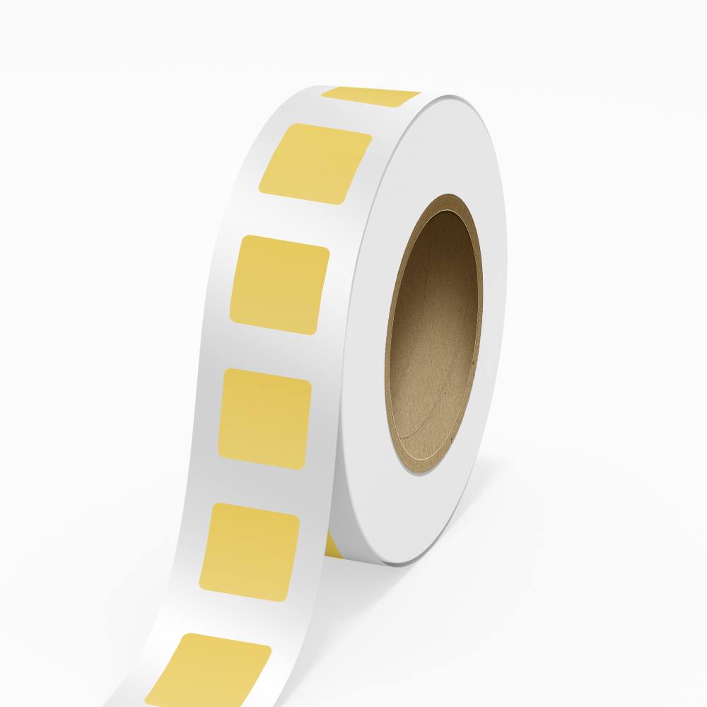 Elegant Gold Polyester 2x2 Square Outdoor Labels | Weather-Resistant ...