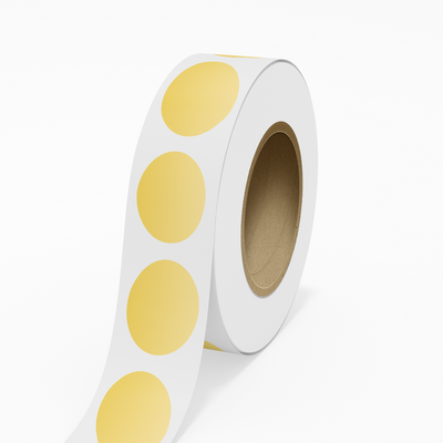 Matte Gold Foil 2 x 3 Inch Roll of Oval Labels - Durable