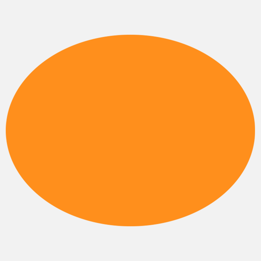 Neon Orange 2 x 3 Inch Roll of Oval Labels - Bright Adhesive