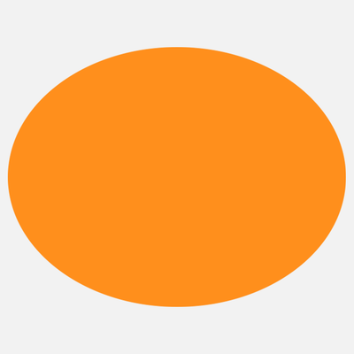 Neon Orange 2 x 3 Inch Roll of Oval Labels - Bright Adhesive