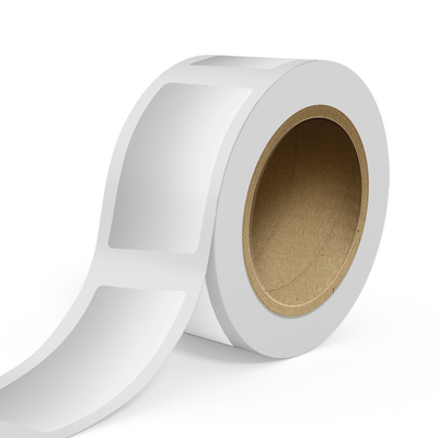 Silver 2 x 4 Inch Roll of Rectangle Outdoor Labels - Weather Resistant