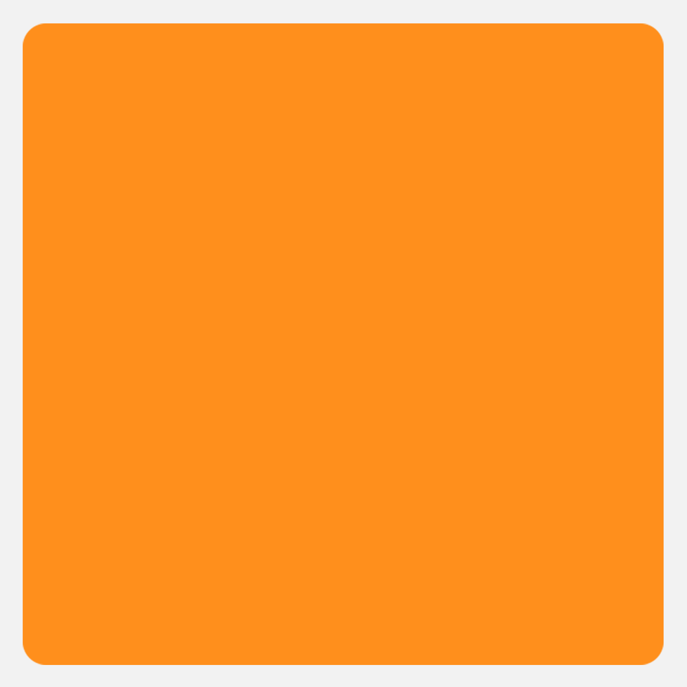 Neon Orange 3 1/2 x 3 1/2 Inch Roll of Square Labels - Bright Adhesive