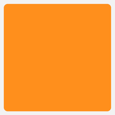 Neon Orange 3 1/2 x 3 1/2 Inch Roll of Square Labels - Bright Adhesive