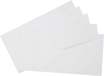 White 24lb #7 3/4 Monarch Envelopes (3 7/8 x 7 1/2)