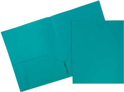 Teal Blue 9 x 12 Plastic Pop Folders