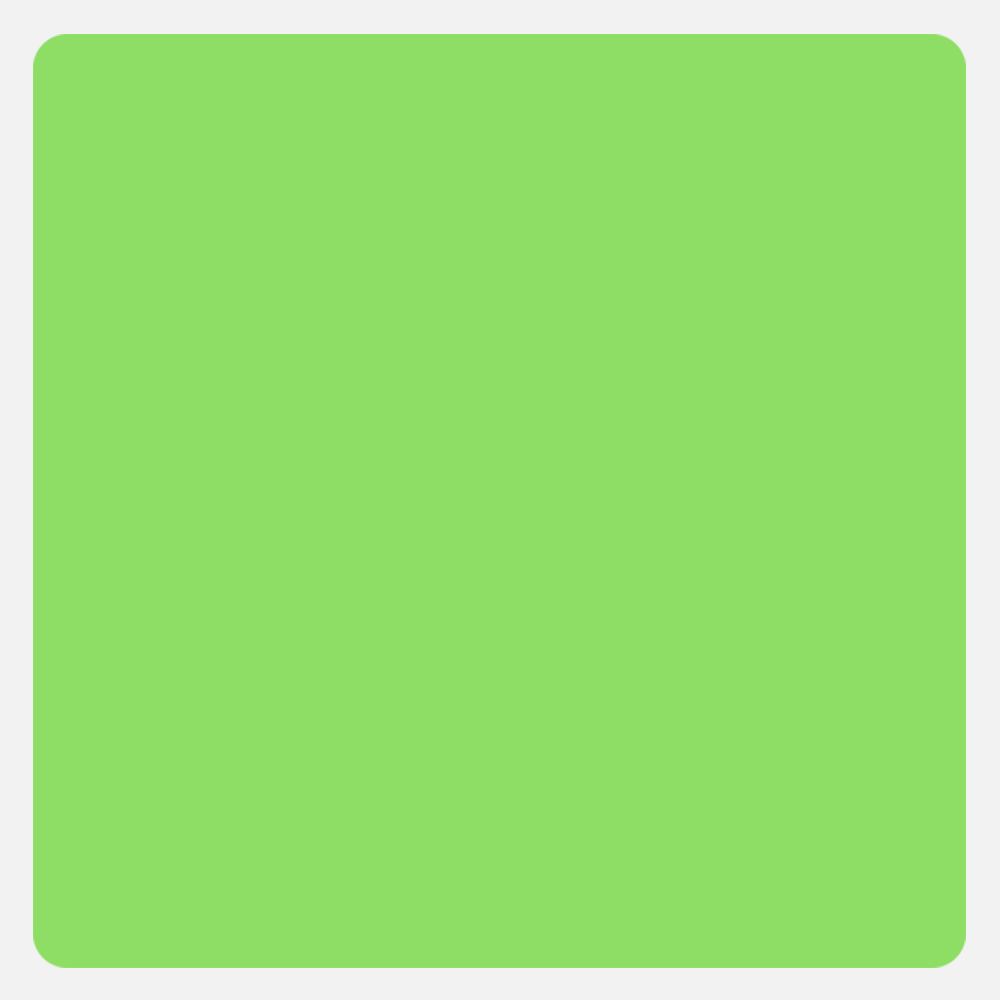 Neon Green 3 x 3 Inch Roll of Square Labels - Bright Adhesive