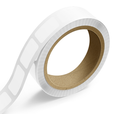 Clear 3/4 x 1 1/2 Inch Roll of Rectangle Labels - Tear Resistant with High Gloss Film Layer