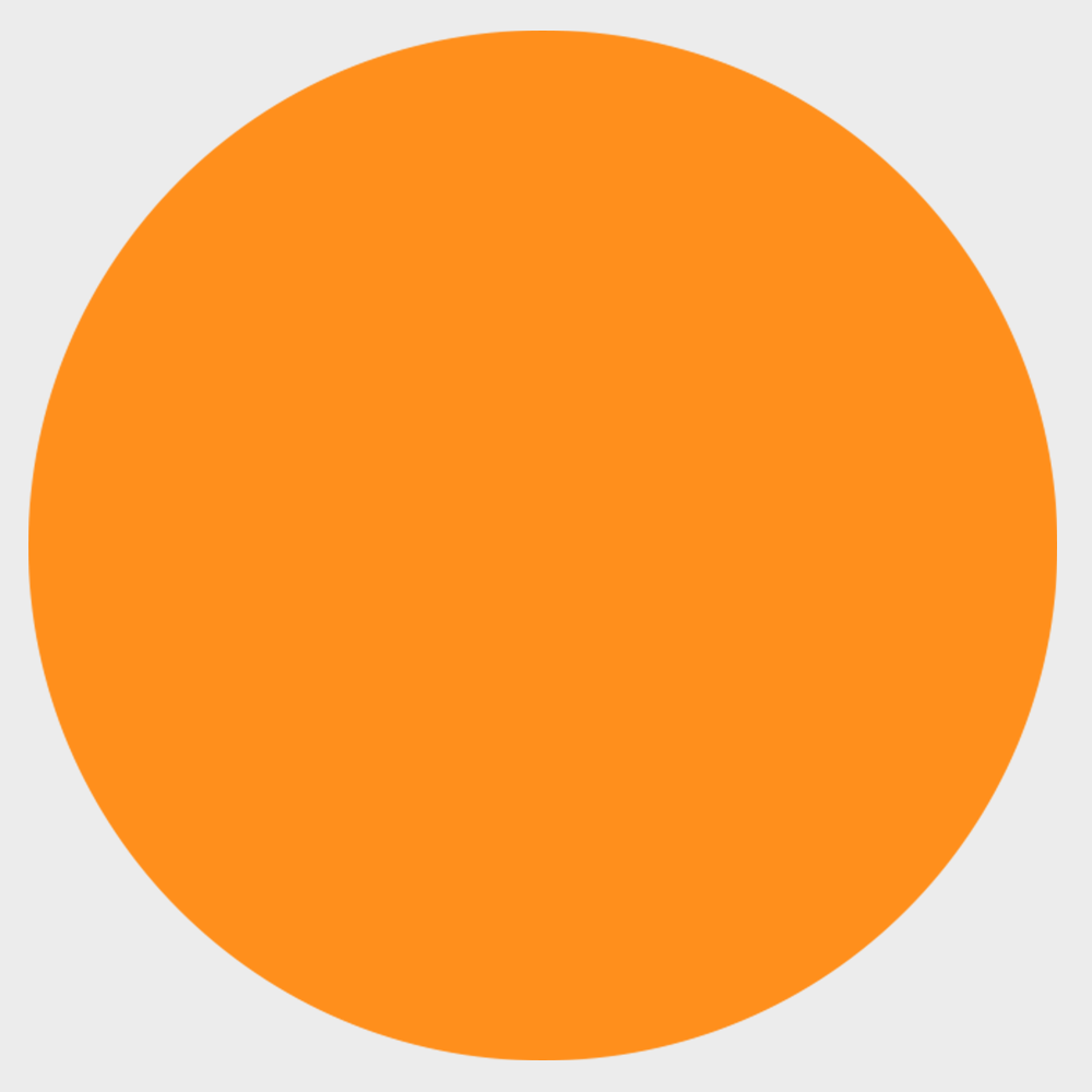 Neon Orange 3/4 Inch Roll of Circular Round Labels - Bright Adhesive