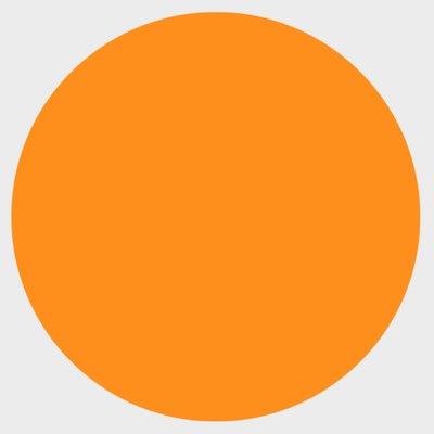 Neon Orange 3/4 Inch Roll of Circular Round Labels - Bright Adhesive