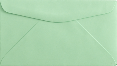 Pastel Green 24lb #6 3/4 Regular Envelopes (3 5/8 x 6 1/2)