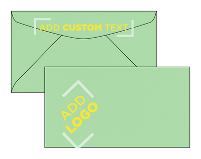 Pastel Green 24lb #6 3/4 Regular Envelopes (3 5/8 x 6 1/2)