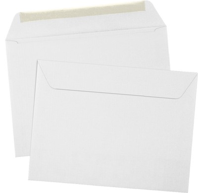 White Linen 32lb 6 x 9 Booklet Envelopes