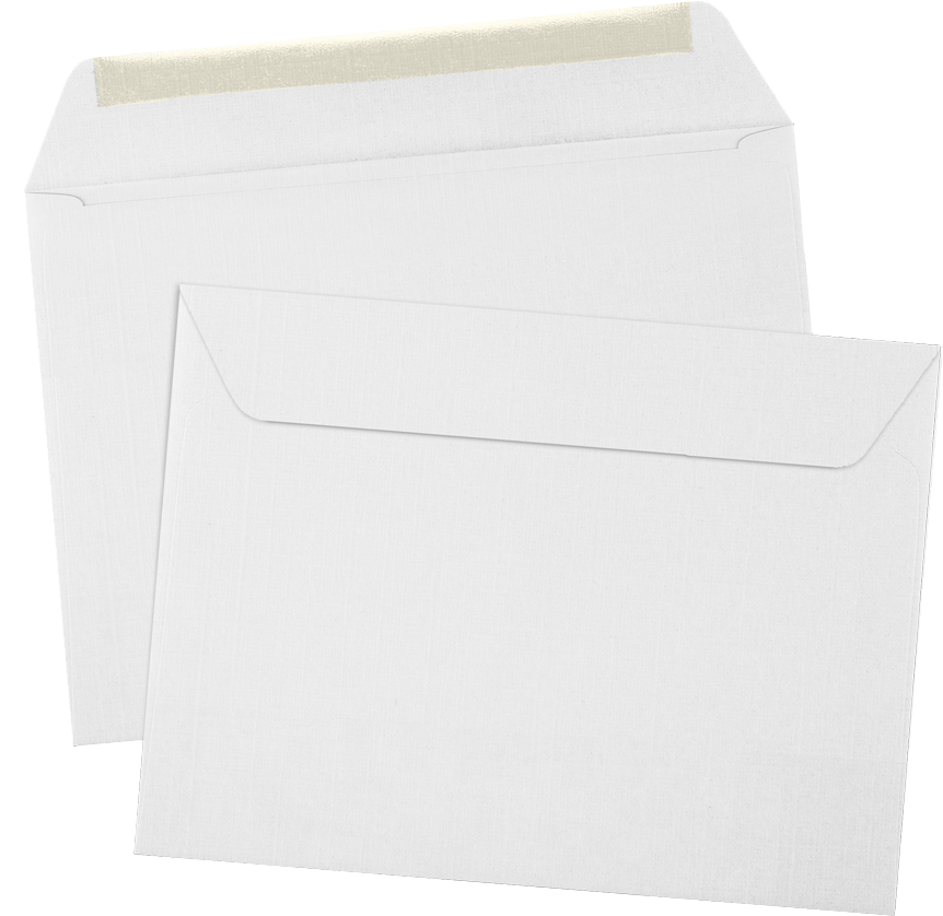 White Linen 32lb 6 x 9 Booklet Envelopes