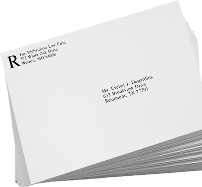 White Linen 32lb 6 x 9 Booklet Envelopes
