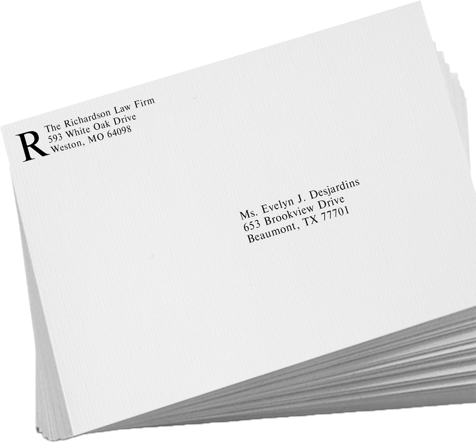 White Linen 32lb 6 x 9 Booklet Envelopes