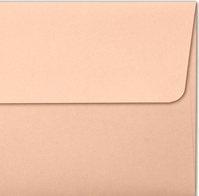 Blush Pink 32lb #10 Square Flap Envelopes (4 1/8 x 9 1/2) with Peel & Seal