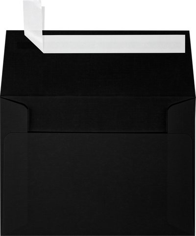 Black Linen 32lb A1 Invitation Envelopes (3 5/8 x 5 1/8) with Peel & Seal