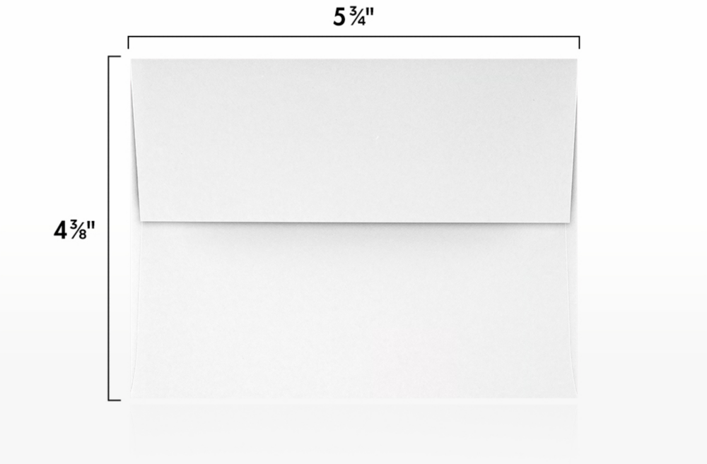 Solar White Linen 28lb Neenah A2 Invitation Premium Envelopes (4 3/8 x 5 3/4)