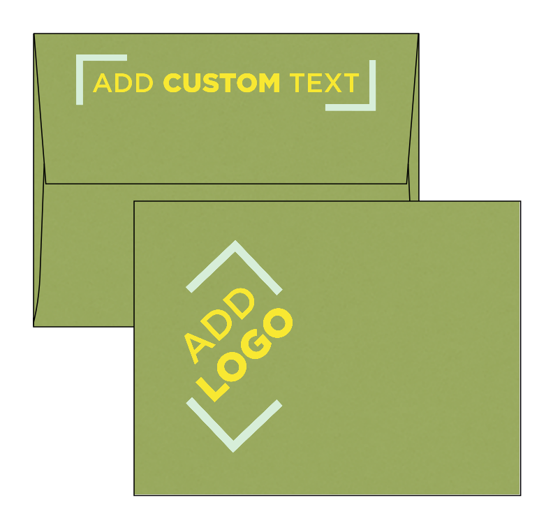 Dark Green Olive 28lb A2 Invitation Envelopes (4 3/8 x 5 3/4) with Peel & Seal