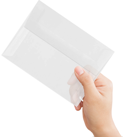 Clear Translucent 30lb A6 Invitation Envelopes (4 3/4 x 6 1/2) with Peel & Seal