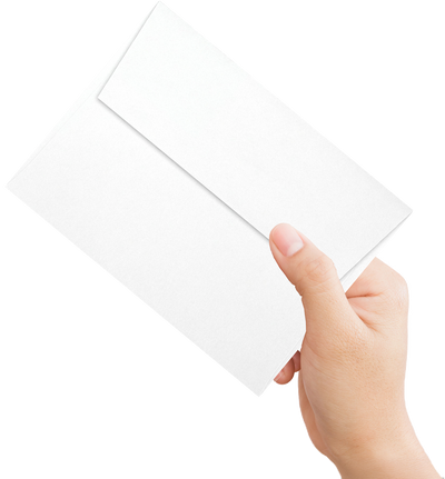 White 100% Cotton 32lb A6 Invitation Envelopes (4 3/4 x 6 1/2) with Peel & Seal
