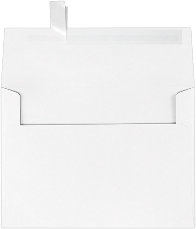 White 100% Cotton 32lb A7 Invitation Envelopes (5 1/4 x 7 1/4) with Peel & Seal