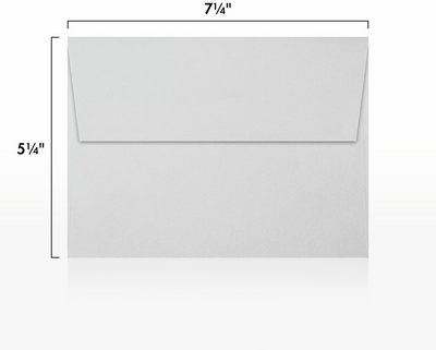 Pastel Gray 32lb A7 Invitation Envelopes (5 1/4 x 7 1/4) with Peel & Seal