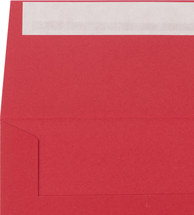 Red 32lb A7 Vertical Invitation Envelopes (5 1/4 x 7 1/4) with Peel & Seal