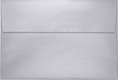 Silver Metallic 32lb A8 Invitation Envelopes (5 1/2 x 8 1/8) with Peel & Seal