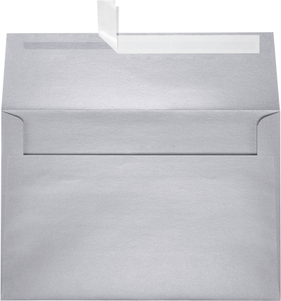 Silver Metallic 32lb A8 Invitation Envelopes (5 1/2 x 8 1/8) with Peel & Seal