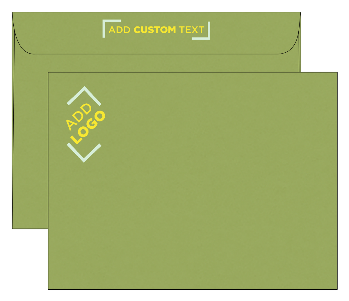 Dark Green Olive 28lb 9 x 12 Booklet Envelopes