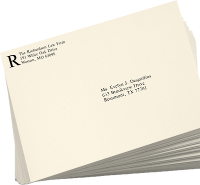 Natural Linen 32lb 9 x 12 Open End Envelopes with Peel & Seal