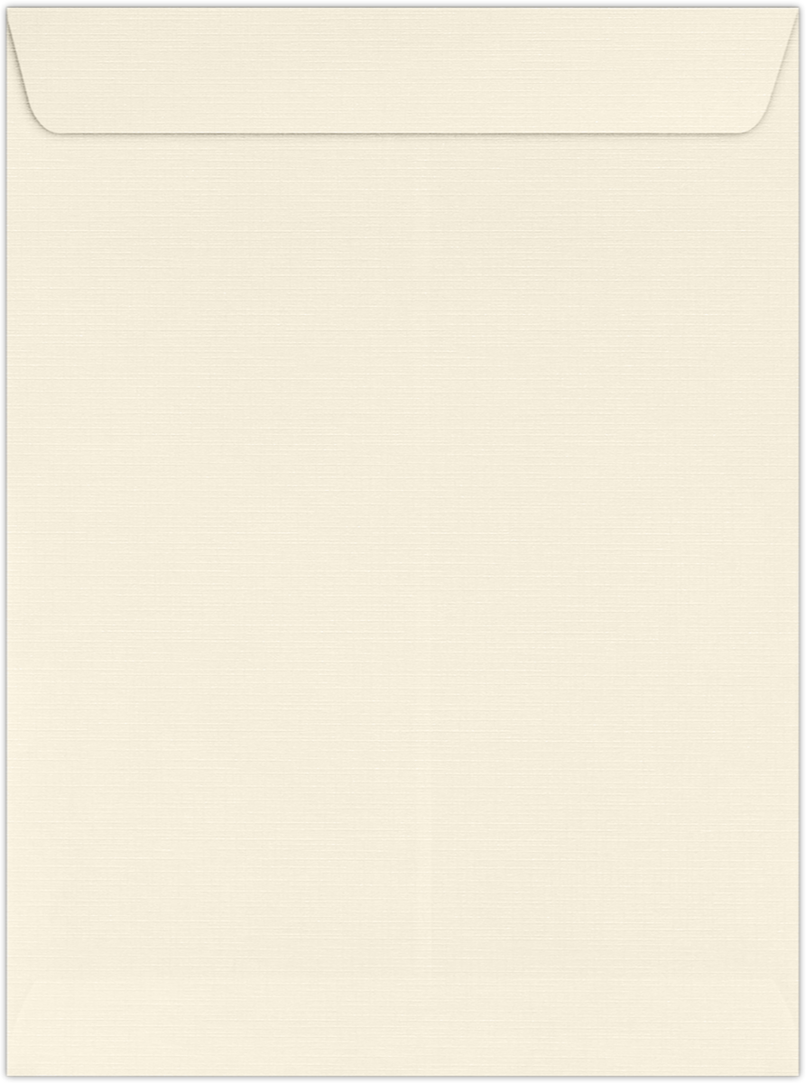 Natural Linen 32lb 9 x 12 Open End Envelopes with Peel & Seal