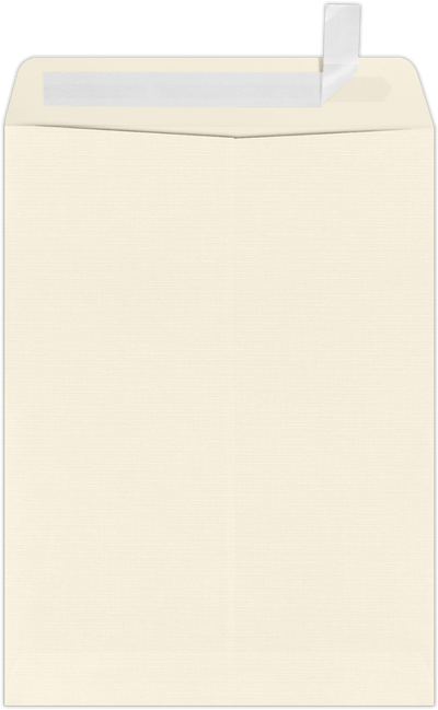 Natural Linen 32lb 9 x 12 Open End Envelopes with Peel & Seal