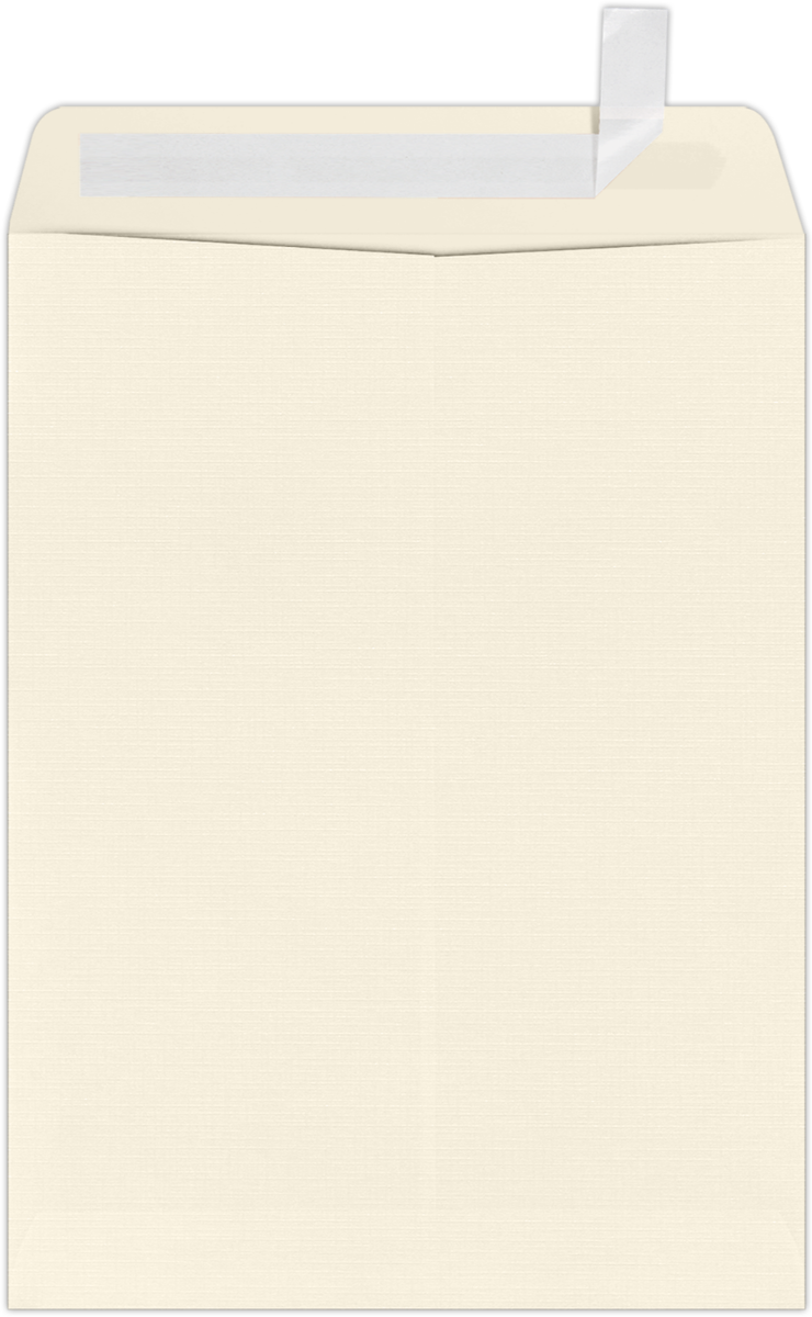 Natural Linen 32lb 9 x 12 Open End Envelopes with Peel & Seal