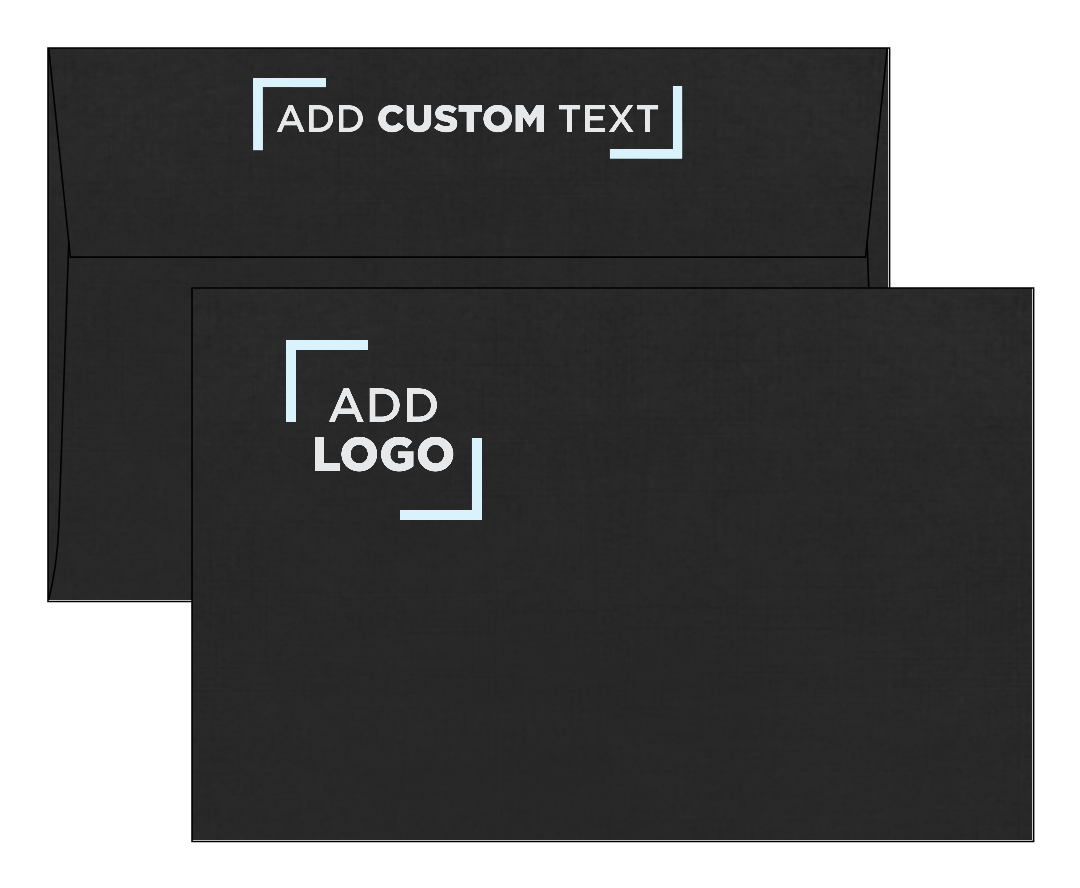 Black Linen 32lb A9 Invitation Envelopes (5 3/4 x 8 3/4) with Peel & Seal