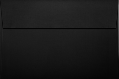 Black Linen 32lb A9 Invitation Envelopes (5 3/4 x 8 3/4) with Peel & Seal